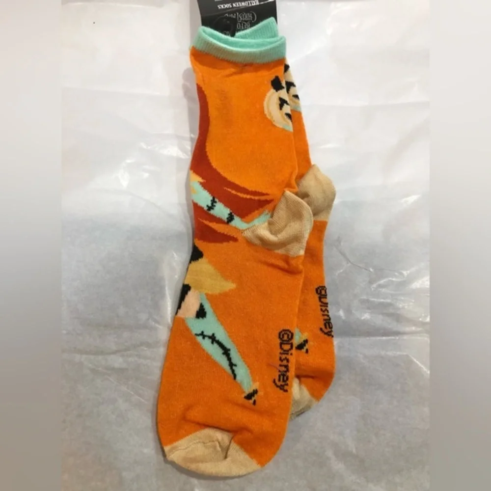 Disney’s‎ Tim Burton’s Nightmare on before Christmas orange halloween socks new